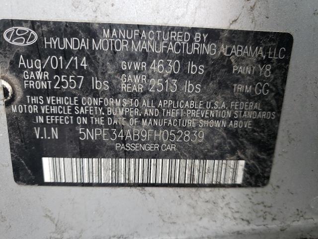 Photo 9 VIN: 5NPE34AB9FH052839 - HYUNDAI SONATA SPO 