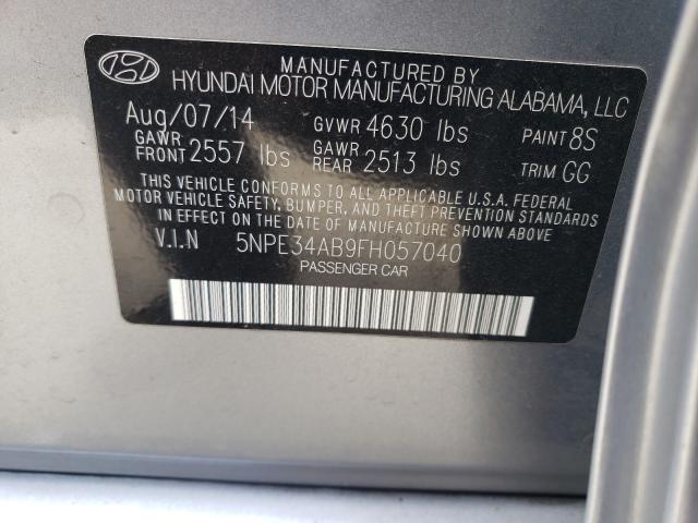 Photo 9 VIN: 5NPE34AB9FH057040 - HYUNDAI SONATA SPO 