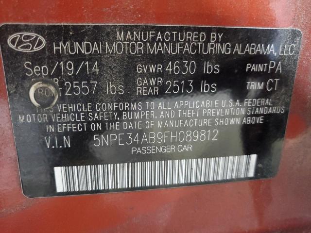 Photo 11 VIN: 5NPE34AB9FH089812 - HYUNDAI SONATA SPO 