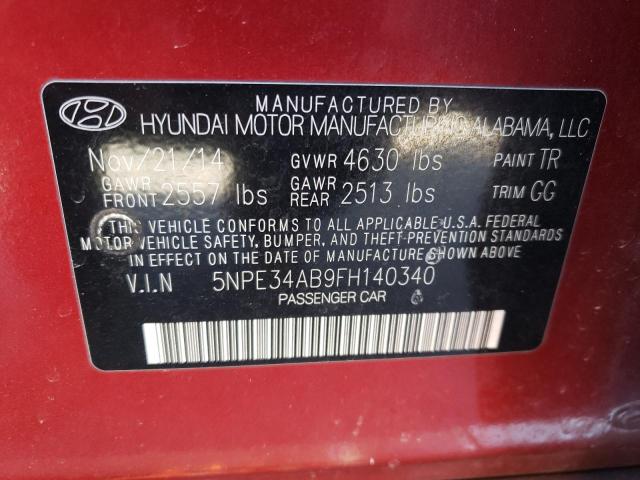 Photo 9 VIN: 5NPE34AB9FH140340 - HYUNDAI SONATA SPO 