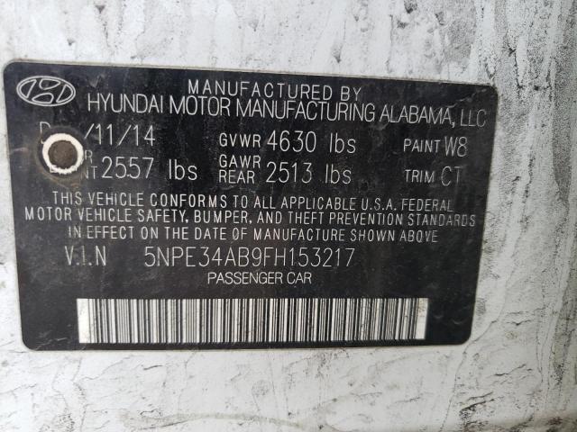 Photo 9 VIN: 5NPE34AB9FH153217 - HYUNDAI SONATA SPO 