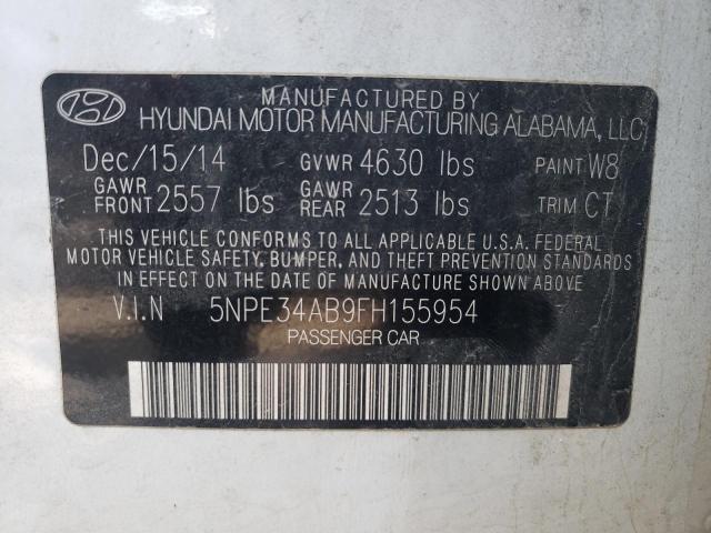 Photo 9 VIN: 5NPE34AB9FH155954 - HYUNDAI SONATA SPO 