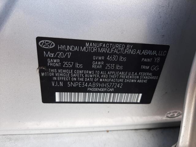 Photo 9 VIN: 5NPE34AB9HH577242 - HYUNDAI SONATA SPO 