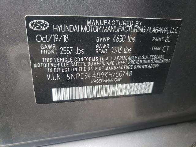 Photo 9 VIN: 5NPE34AB9KH750748 - HYUNDAI SONATA LIM 