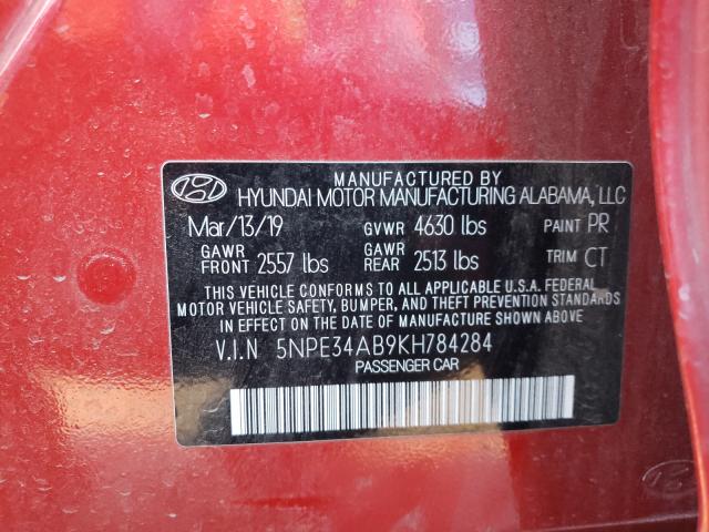 Photo 9 VIN: 5NPE34AB9KH784284 - HYUNDAI SONATA LIM 