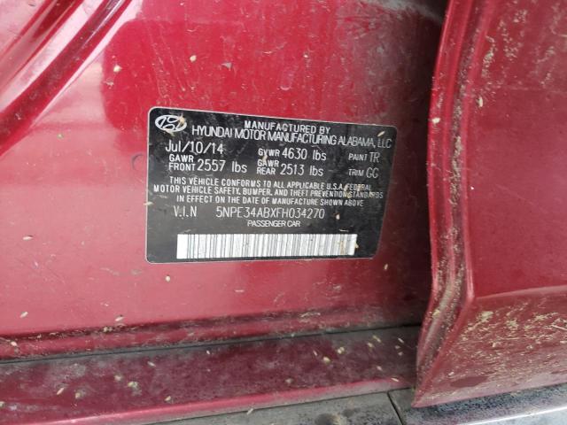 Photo 11 VIN: 5NPE34ABXFH034270 - HYUNDAI SONATA SPO 