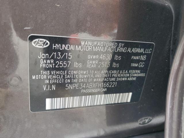 Photo 11 VIN: 5NPE34ABXFH166221 - HYUNDAI SONATA 