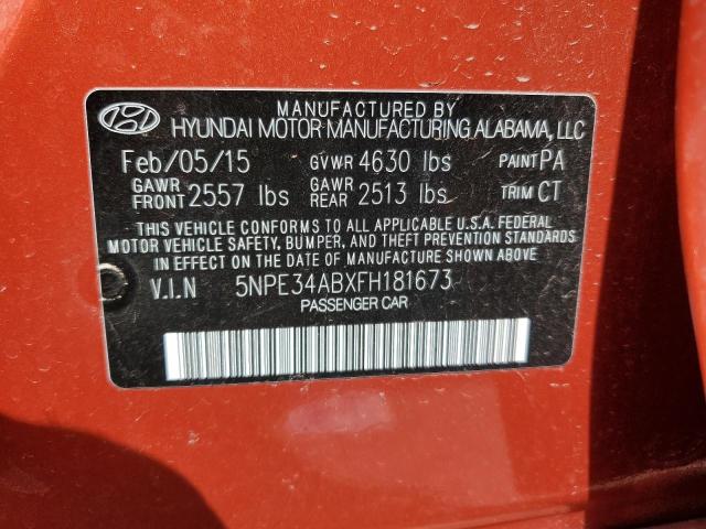 Photo 12 VIN: 5NPE34ABXFH181673 - HYUNDAI SONATA SPO 