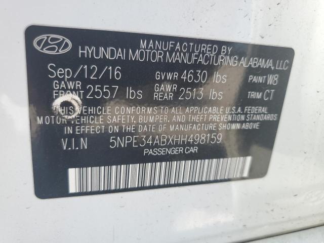 Photo 11 VIN: 5NPE34ABXHH498159 - HYUNDAI SONATA SPO 