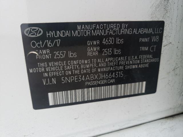 Photo 9 VIN: 5NPE34ABXJH664315 - HYUNDAI SONATA SPO 