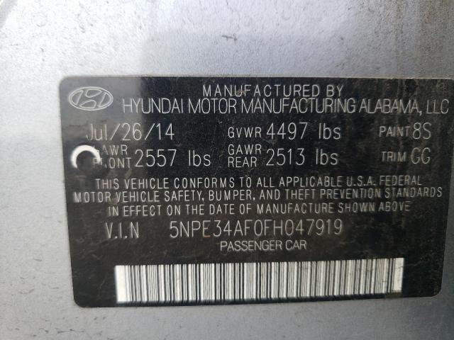 Photo 9 VIN: 5NPE34AF0FH047919 - HYUNDAI SONATA SPO 