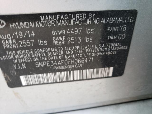 Photo 9 VIN: 5NPE34AF0FH066471 - HYUNDAI SONATA SPO 