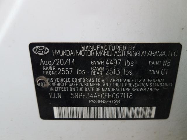 Photo 9 VIN: 5NPE34AF0FH067118 - HYUNDAI SONATA 