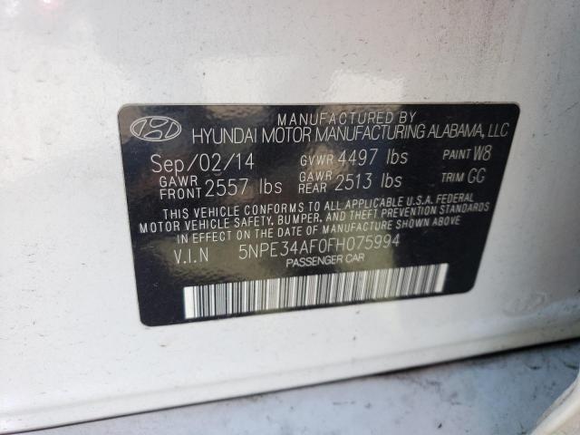 Photo 11 VIN: 5NPE34AF0FH075994 - HYUNDAI SONATA SPO 