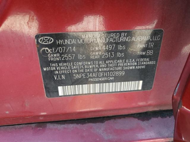 Photo 11 VIN: 5NPE34AF0FH102899 - HYUNDAI SONATA SPO 