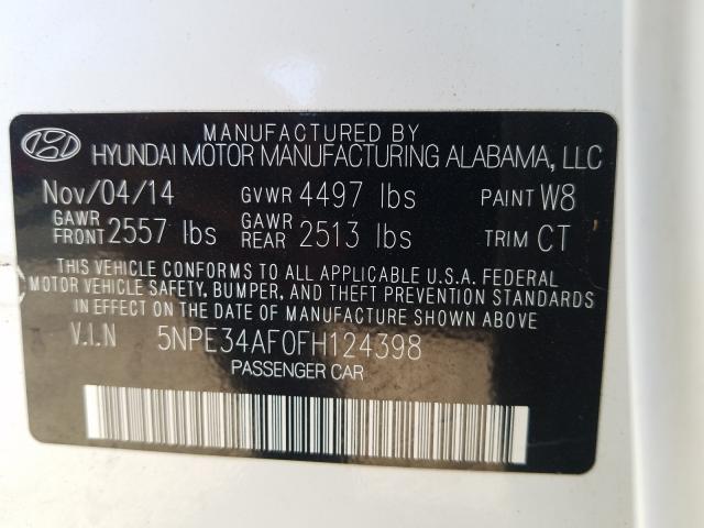 Photo 9 VIN: 5NPE34AF0FH124398 - HYUNDAI SONATA SPO 