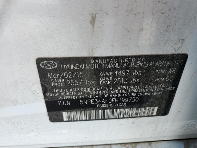 Photo 9 VIN: 5NPE34AF0FH199750 - HYUNDAI SONATA 