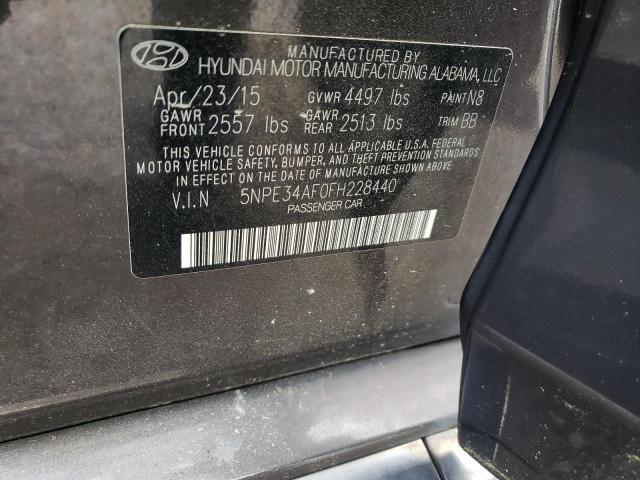 Photo 11 VIN: 5NPE34AF0FH228440 - HYUNDAI SONATA SPO 