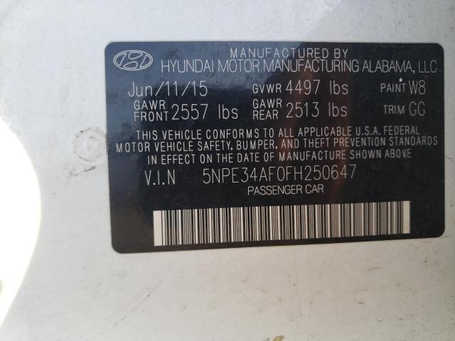 Photo 11 VIN: 5NPE34AF0FH250647 - HYUNDAI SONATA SPO 