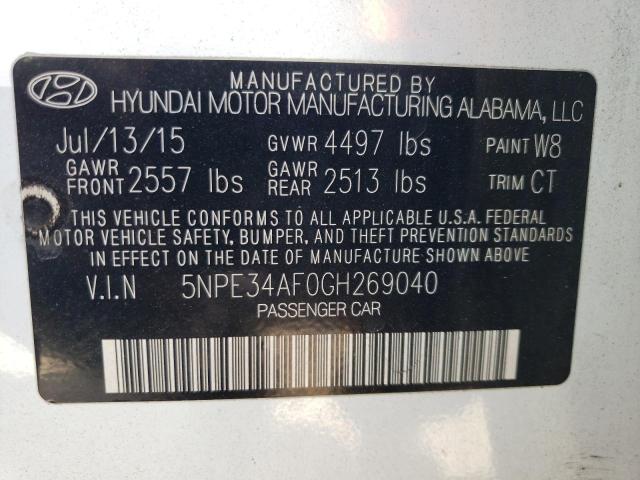 Photo 9 VIN: 5NPE34AF0GH269040 - HYUNDAI SONATA SPO 