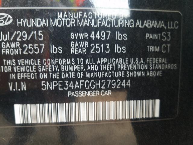 Photo 9 VIN: 5NPE34AF0GH279244 - HYUNDAI SONATA SPO 