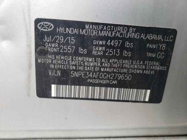 Photo 11 VIN: 5NPE34AF0GH279650 - HYUNDAI SONATA 