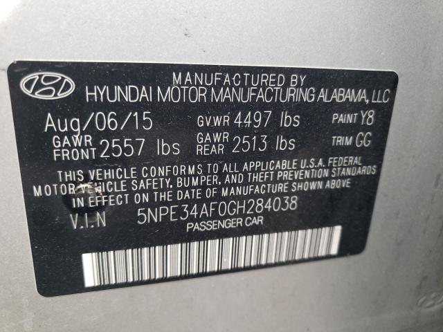 Photo 9 VIN: 5NPE34AF0GH284038 - HYUNDAI SONATA SPO 