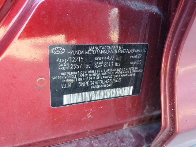 Photo 11 VIN: 5NPE34AF0GH287568 - HYUNDAI SONATA 