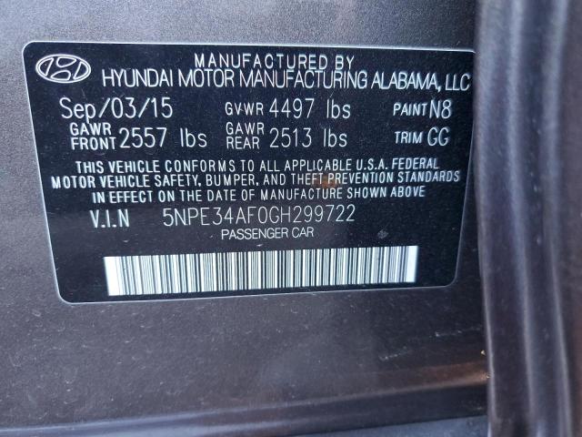 Photo 11 VIN: 5NPE34AF0GH299722 - HYUNDAI SONATA SPO 