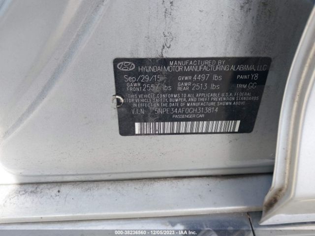 Photo 8 VIN: 5NPE34AF0GH313814 - HYUNDAI SONATA 