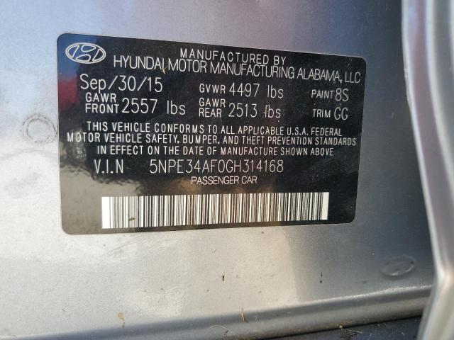 Photo 11 VIN: 5NPE34AF0GH314168 - HYUNDAI SONATA SPO 