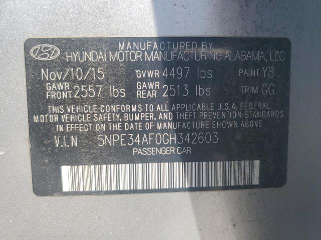 Photo 12 VIN: 5NPE34AF0GH342603 - HYUNDAI SONATA 