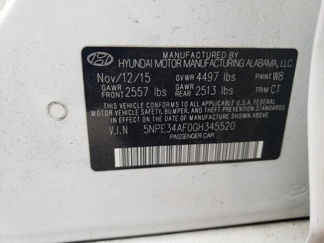 Photo 11 VIN: 5NPE34AF0GH345520 - HYUNDAI SONATA SPO 