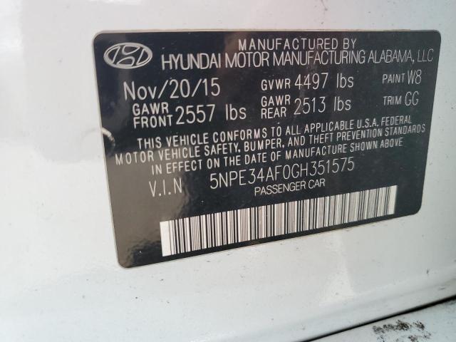 Photo 12 VIN: 5NPE34AF0GH351575 - HYUNDAI SONATA SPO 