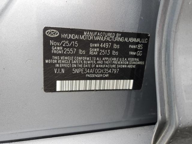 Photo 12 VIN: 5NPE34AF0GH354797 - HYUNDAI SONATA SPO 