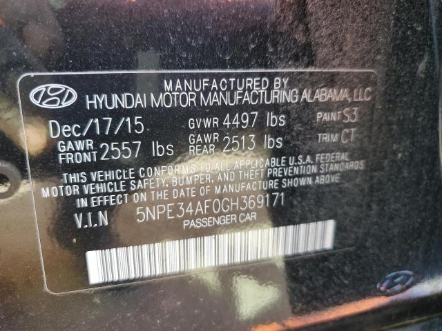 Photo 12 VIN: 5NPE34AF0GH369171 - HYUNDAI SONATA 