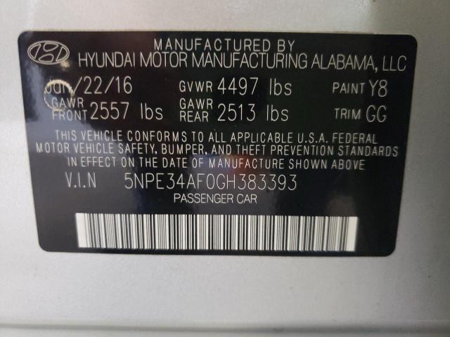 Photo 9 VIN: 5NPE34AF0GH383393 - HYUNDAI SONATA 