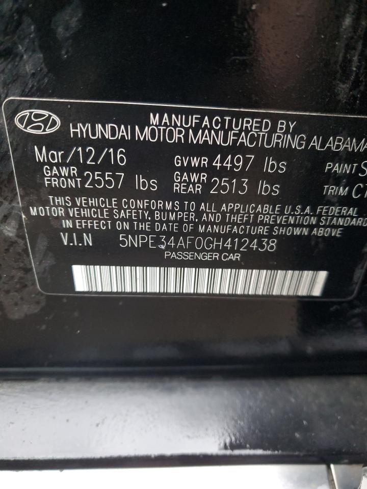 Photo 12 VIN: 5NPE34AF0GH412438 - HYUNDAI SONATA 