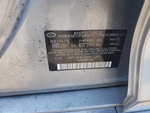 Photo 9 VIN: 5NPE34AF0GH413265 - HYUNDAI SONATA 