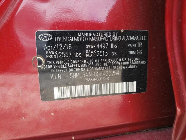 Photo 11 VIN: 5NPE34AF0GH425254 - HYUNDAI SONATA SPO 