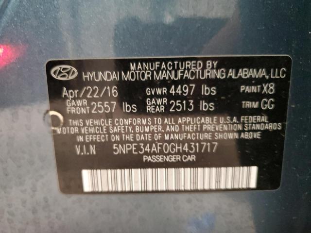 Photo 11 VIN: 5NPE34AF0GH431717 - HYUNDAI SONATA 