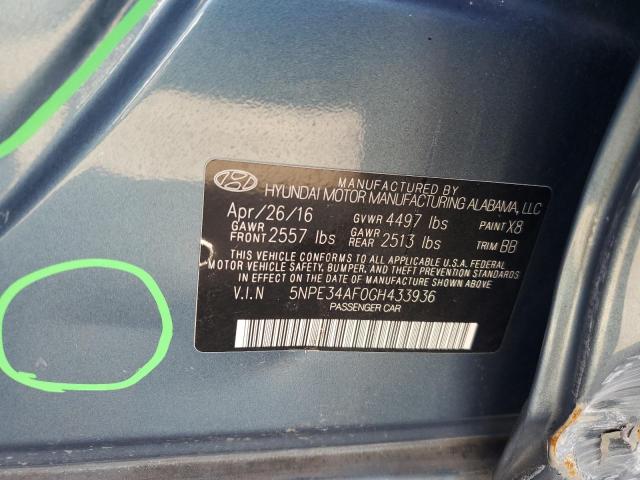 Photo 11 VIN: 5NPE34AF0GH433936 - HYUNDAI SONATA 