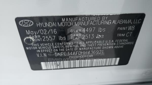 Photo 2 VIN: 5NPE34AF0HH436921 - HYUNDAI SONATA 