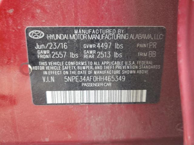 Photo 12 VIN: 5NPE34AF0HH465349 - HYUNDAI SONATA 