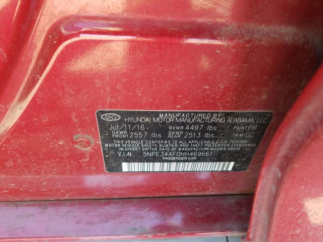 Photo 9 VIN: 5NPE34AF0HH469661 - HYUNDAI SONATA SPO 