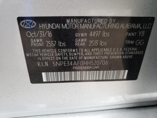 Photo 9 VIN: 5NPE34AF0HH520706 - HYUNDAI SONATA SPO 