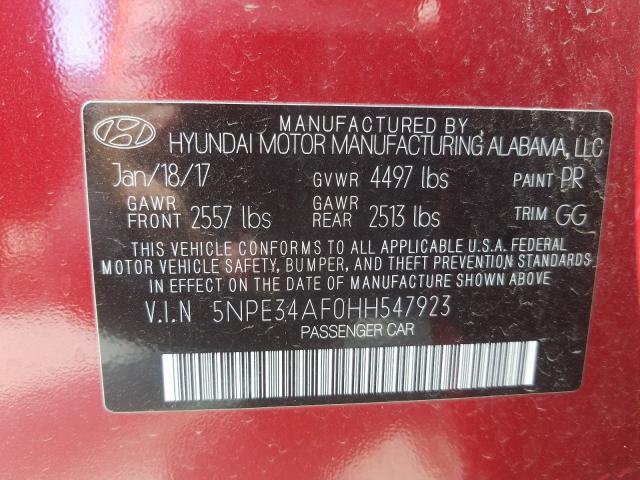 Photo 9 VIN: 5NPE34AF0HH547923 - HYUNDAI SONATA SPO 