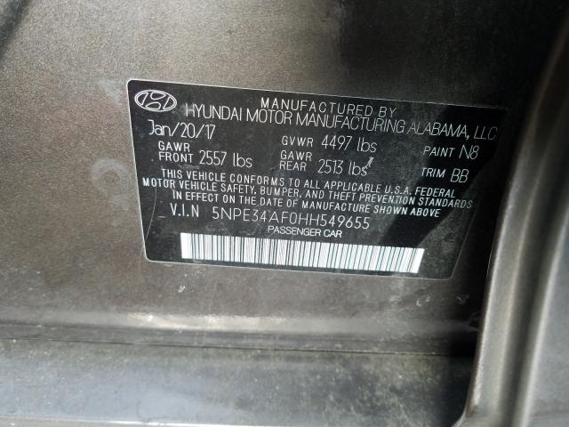 Photo 9 VIN: 5NPE34AF0HH549655 - HYUNDAI SONATA 