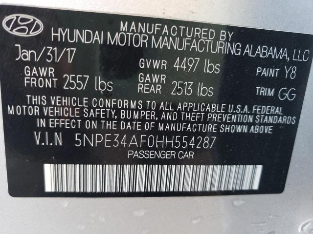 Photo 9 VIN: 5NPE34AF0HH554287 - HYUNDAI SONATA SPO 