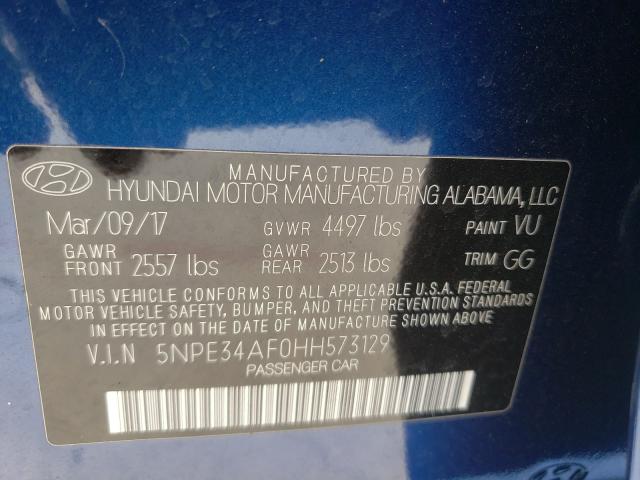 Photo 9 VIN: 5NPE34AF0HH573129 - HYUNDAI SONATA 